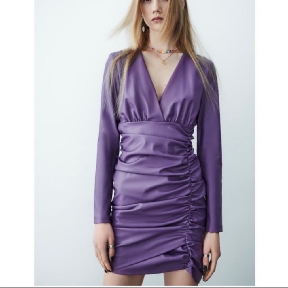Zara Long Sleeve Purple Dress